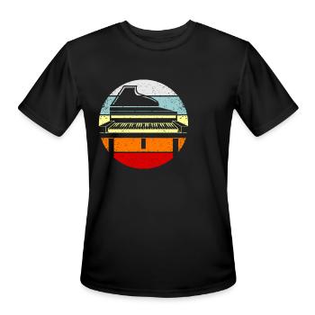 piano - Men's Moisture Wicking Performance T-Shirt - black - Front - Jackson (183cm)