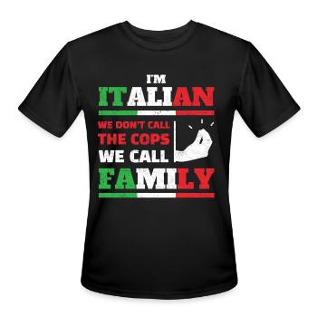I´m Italian Design for a funny italian - Men's Moisture Wicking Performance T-Shirt - black - Front - Jackson (183cm)