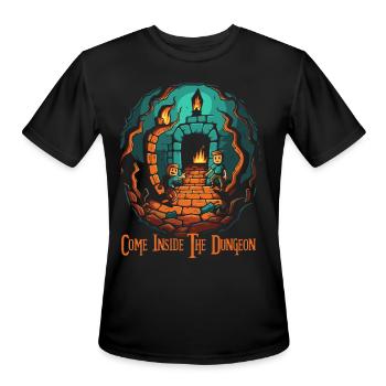 Come Inside the Dungeon – Adventure Awaits - Men's Moisture Wicking Performance T-Shirt - black - Front - Jackson (183cm)