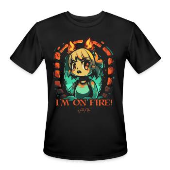I Am on Fire in the Dungeon - Men's Moisture Wicking Performance T-Shirt - black - Front - Jackson (183cm)