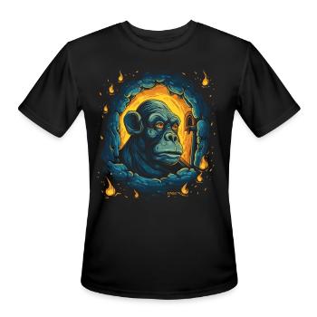Night of the Starry Dungeon Monkey - Men's Moisture Wicking Performance T-Shirt - black - Front - Jackson (183cm)