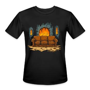 The Couch of Dungeon Hell - Men's Moisture Wicking Performance T-Shirt - black - Front - Jackson (183cm)