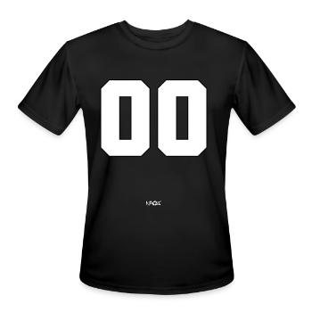 Number 00 - Men's Moisture Wicking Performance T-Shirt - black - Front - Jackson (183cm)