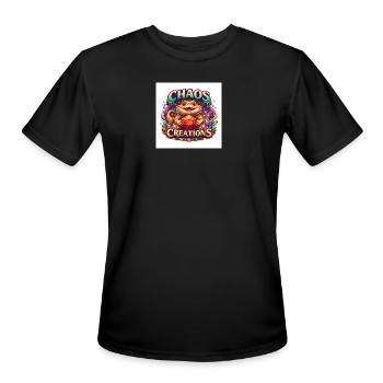 Chaos Creations: bearded dragon and Dice - Men's Moisture Wicking Performance T-Shirt - black - Front - Jackson (183cm)
