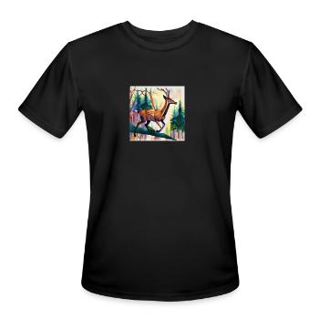 Running away - Men's Moisture Wicking Performance T-Shirt - black - Front - Jackson (183cm)