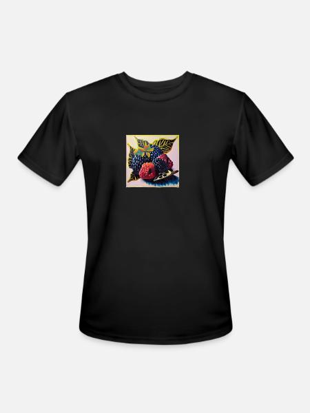 Berries - Men's Moisture Wicking Performance T-Shirt - black
