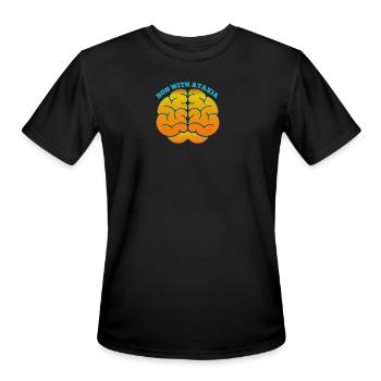 Son With Ataxia - Men's Moisture Wicking Performance T-Shirt - black - Front - Jackson (183cm)