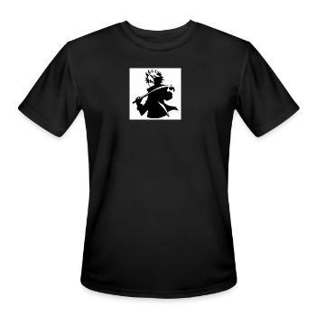 Shadow Blade Silhouette - Men's Moisture Wicking Performance T-Shirt - black - Front - Jackson (183cm)