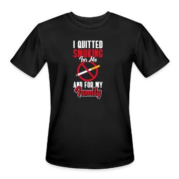 Smoking Enjoyment Smoking Ban Health - Men's Moisture Wicking Performance T-Shirt - black - Front - Jackson (183cm)