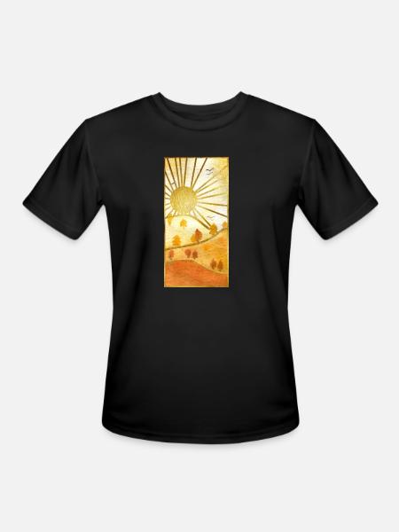 Landscape Sun - Men's Moisture Wicking Performance T-Shirt - black