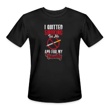 Smoking Cigarettes No Smoking Box - Men's Moisture Wicking Performance T-Shirt - black - Front - Jackson (183cm)
