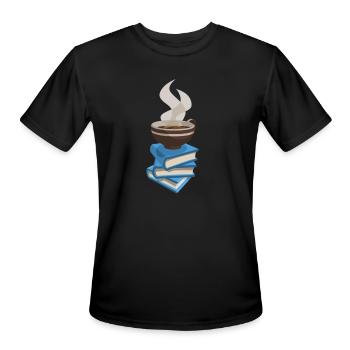 Coffee And Books , Read , Book , Reading , Book Lo - Men's Moisture Wicking Performance T-Shirt - black - Front - Jackson (183cm)