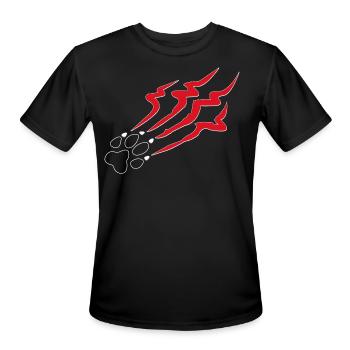Tiger Claw Scratch - Men's Moisture Wicking Performance T-Shirt - black - Front - Jackson (183cm)