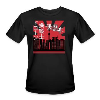 Drones-pilot Drones quadrocopter japanese drones - Men's Moisture Wicking Performance T-Shirt - black - Front - Jackson (183cm)