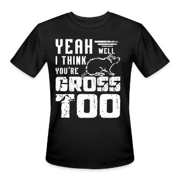 Rat de compagnie ouais, eh bien, je pense que tu es dégoûtant aussi - T-Shirt Performance pour hommes - noir - Devant - Jackson (183cm)