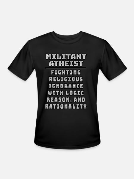 Militant Atheist - Men's Moisture Wicking Performance T-Shirt - black