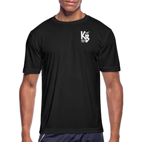 Kure Beach Sunrise-White Lettering-Front and Back - Men's Moisture Wicking Performance T-Shirt