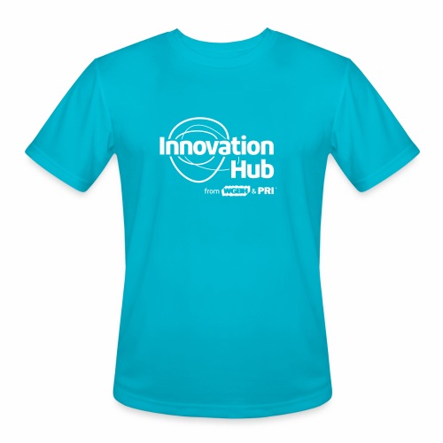 Innovation Hub white logo - Men's Moisture Wicking Performance T-Shirt