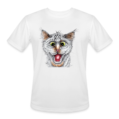 Happy Cat - Men's Moisture Wicking Performance T-Shirt
