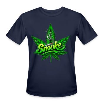 Smoke - Men's Moisture Wicking Performance T-Shirt - navy - Front - Jackson (183cm)