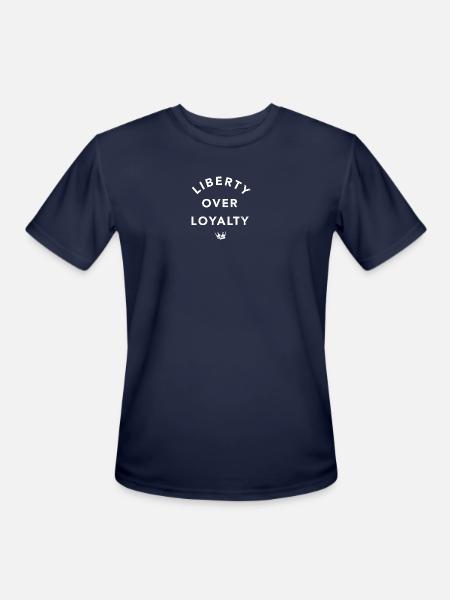 Liberty Over Loyalty - Men's Moisture Wicking Performance T-Shirt - navy