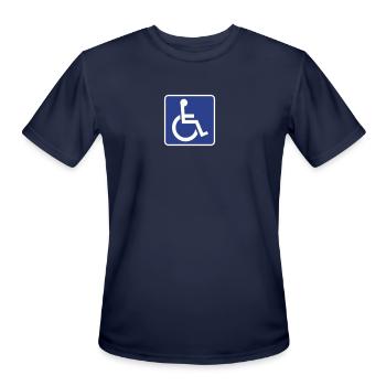 clip art - Men's Moisture Wicking Performance T-Shirt - navy - Front - Jackson (183cm)