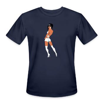 Fashion Girl - Men's Moisture Wicking Performance T-Shirt - navy - Front - Jackson (183cm)
