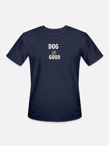DOG IS GOOD - Men's Moisture Wicking Performance T-Shirt - navy