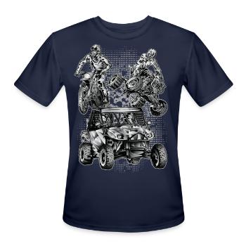 Extreme Motorsports - Men's Moisture Wicking Performance T-Shirt - navy - Front - Jackson (183cm)