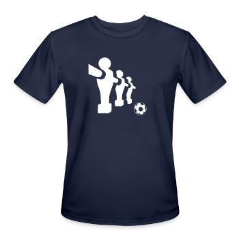 Table football / Kicker table - player with ball - Men's Moisture Wicking Performance T-Shirt - navy - Front - Jackson (183cm)