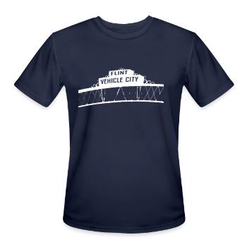 Flint Vehicle City - Men's Moisture Wicking Performance T-Shirt - navy - Front - Jackson (183cm)