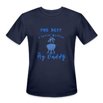 "Best Grillmaster Daddy" Father's Day - Men's Moisture Wicking Performance T-Shirt - navy - Front - Jackson (183cm)