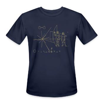 Pulsar Voyager Map - Men's Moisture Wicking Performance T-Shirt - navy - Front - Jackson (183cm)