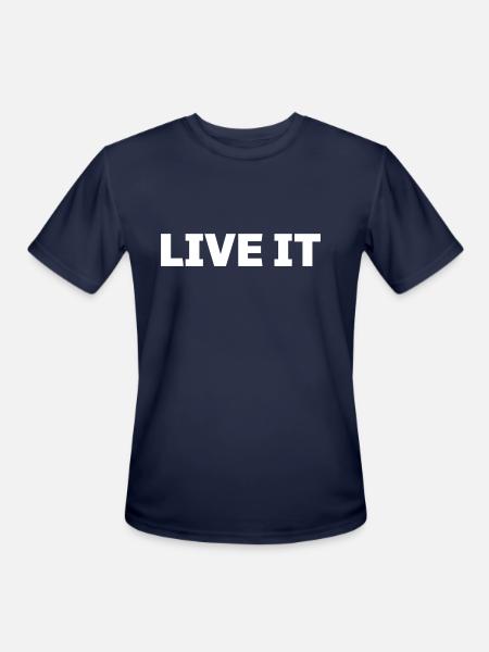 Live It - Men's Moisture Wicking Performance T-Shirt - navy