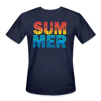 Summer Lover Vacation Design Fun Tropical Holiday - Men's Moisture Wicking Performance T-Shirt - navy - Front - Jackson (183cm)