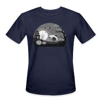 Orca Killer Whale Moonlight Funny Halloween Costum - Men's Moisture Wicking Performance T-Shirt - navy - Front - Jackson (183cm)
