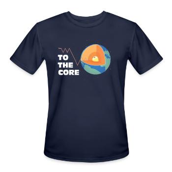 Earth Core An Open Earth Illustration With The - Men's Moisture Wicking Performance T-Shirt - navy - Front - Jackson (183cm)
