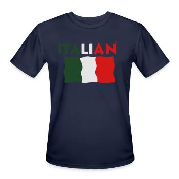 ITALIAN - Men's Moisture Wicking Performance T-Shirt - navy - Front - Jackson (183cm)