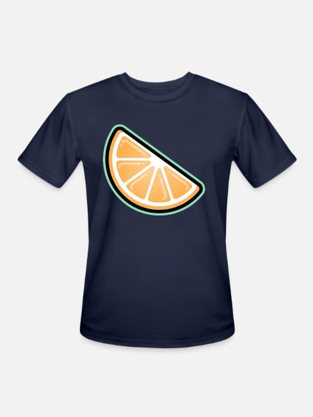 Orange Slice - Men's Moisture Wicking Performance T-Shirt - navy