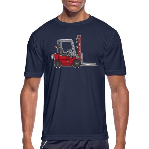 Red Fork-lift truck, stacker truck - Men's Moisture Wicking Performance T-Shirt