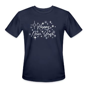 Happy New Year. - Men's Moisture Wicking Performance T-Shirt - navy - Front - Jackson (183cm)