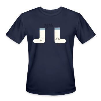 Socks Love - Men's Moisture Wicking Performance T-Shirt - navy - Front - Jackson (183cm)