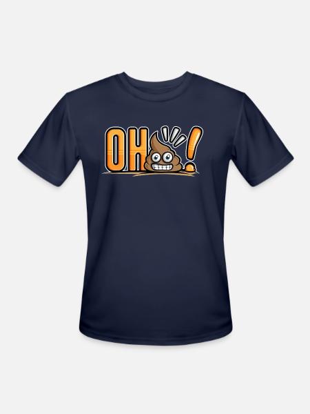Funny Poop - Men's Moisture Wicking Performance T-Shirt - navy