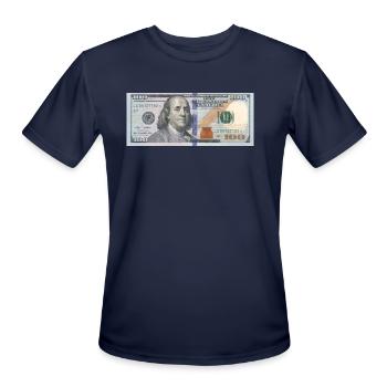 100 Dollars - Men's Moisture Wicking Performance T-Shirt - navy - Front - Jackson (183cm)