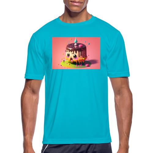 Cake Caricature - January 1st Psychedelic Desserts - Men's Moisture Wicking Performance T-Shirt