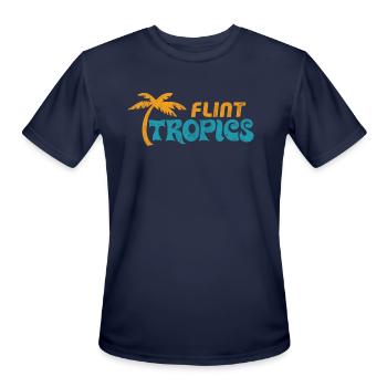 Flint Tropics vintage girl - Men's Moisture Wicking Performance T-Shirt - navy - Front - Jackson (183cm)