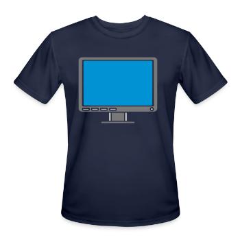 design screen display computer - Men's Moisture Wicking Performance T-Shirt - navy - Front - Jackson (183cm)