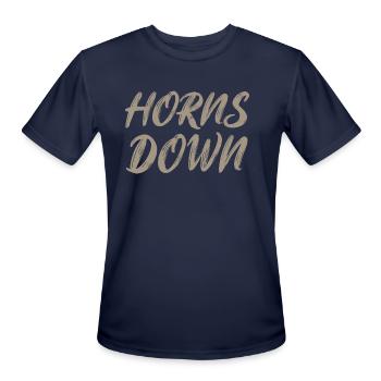 Horns Down - Men's Moisture Wicking Performance T-Shirt - navy - Front - Jackson (183cm)