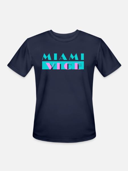 Miami Vice - Men's Moisture Wicking Performance T-Shirt - navy
