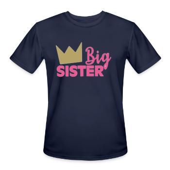 Big sis - Men's Moisture Wicking Performance T-Shirt - navy - Front - Jackson (183cm)